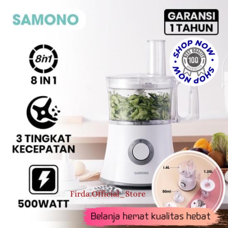 SAMONO FOOD PROCESSOR BLENDER 8 IN 1 MULTIFUNGSI BPA FREE SW-FPW500