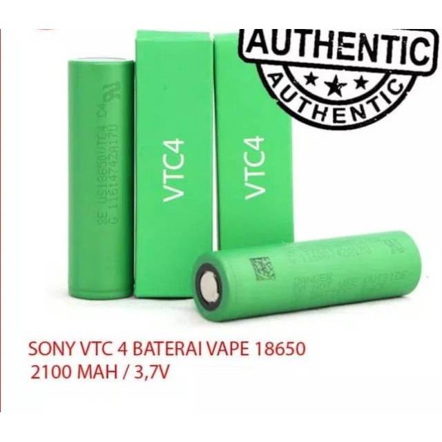 SONY VTC4 18650 2100mAh 30A Battery VTC 4 18650 AUTHENTIC BERGARANSI  cocok untuk mechanical device