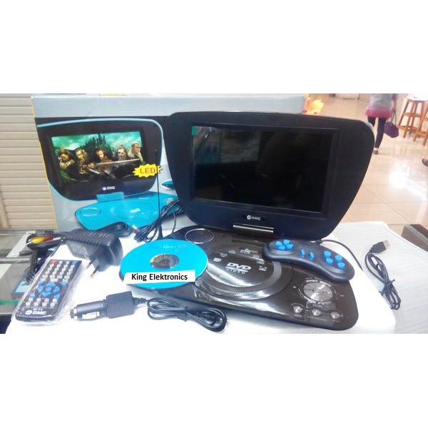 Portable Dvd Player GMC LED 9" Slim ( DIVX-808 U-Tv-Game )