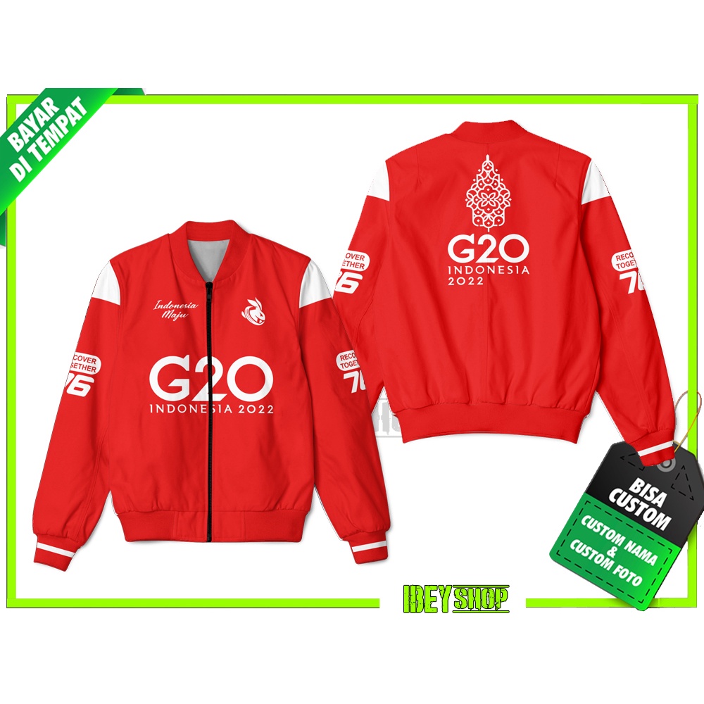 Jaket Bomber G20 Indonesia Memimpin 2022 Fullprinting 04