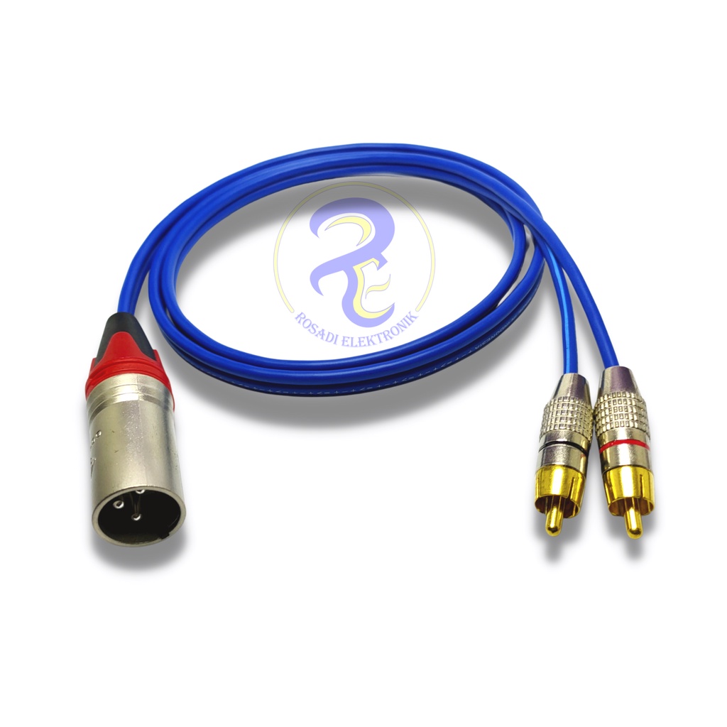 kabel xlr canon male to ke 2 rca jack rca male kabel mixer amplifier