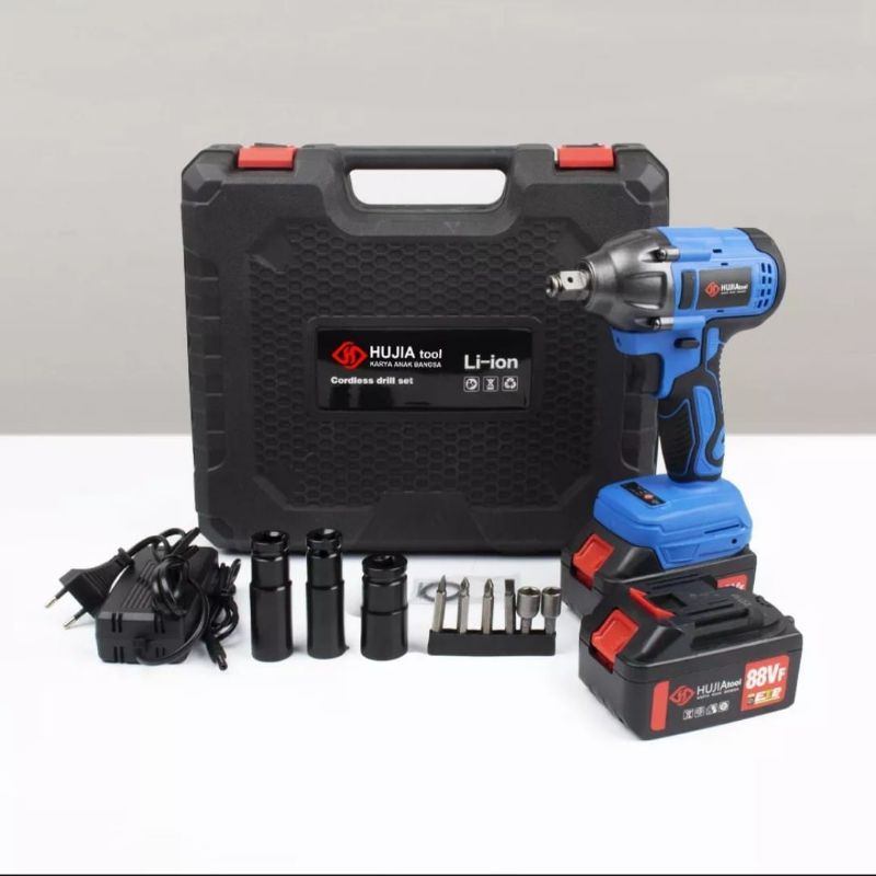 Cordless Hujia Pro 2221 Impact Wrench 88V Mesin Buka Baut Hujia Tools 88V