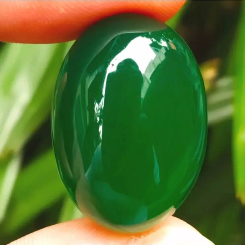 BATU AKIK GREEN CHALSEDONY HIJAU GARUT BODYGLASS JUMBO BACAN ORIGINAL