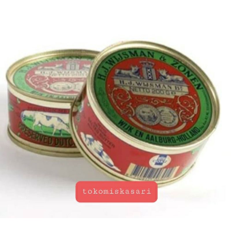 Wijsman Butter . Butter premium . mentega wisman . ukuran 200gr .