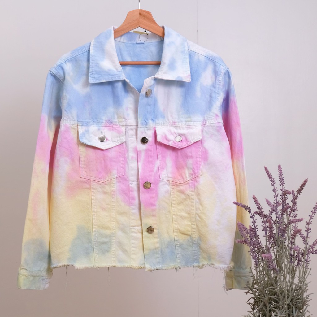 SALE!! VANILLESHOP - Jaket Tie Dye Wanita Oversize