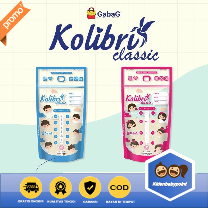 KNB Gabag Breast Milk Storage kolibri kantong asi 100ml 120ml 180ml