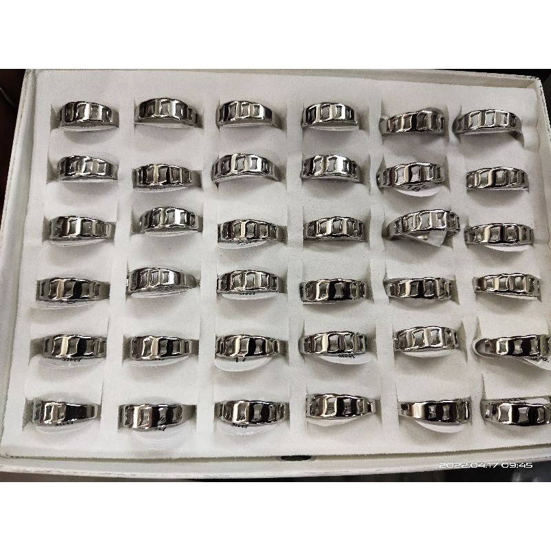 Grosir Cincin Stainless steel isi 36 pcs tidak karat