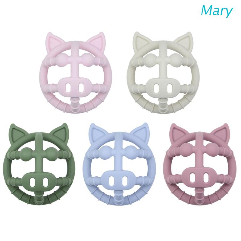 Mary Mainan Teether Bayi Newborn Bentuk Babi Bahan Silikon