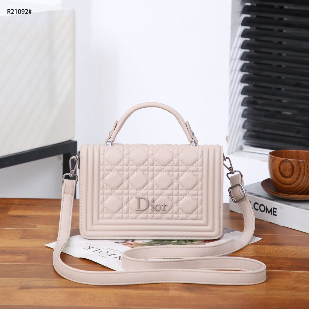 CD Embossed Silver Hardware Handbag R21092