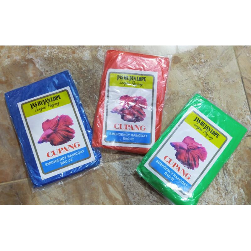 Mantel/Jas Plastik Terusan/Ponco Allsize merek Cupang