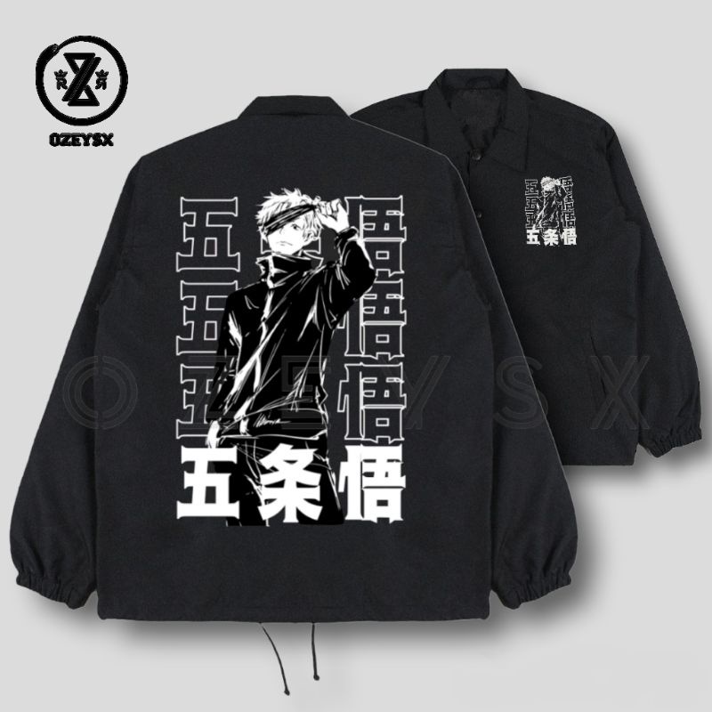 Jaket Coach Parasut Anime Gojo Satoru Dewasa Unisex / Coach Jaket Anime Terbaru Murah [COD]