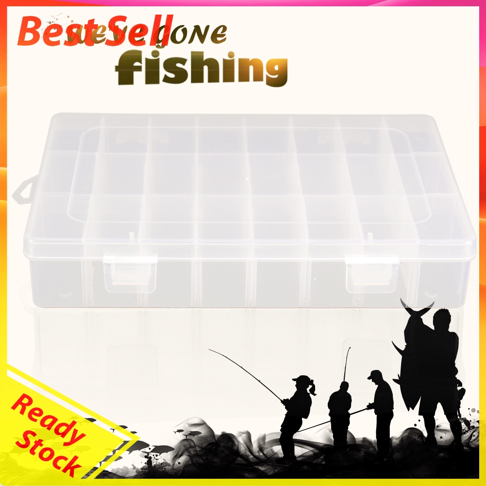 Double Layer Plastic Bait Lure Sorting Box Fishing Tackle Case Organizer