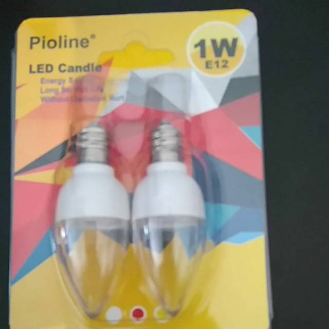 lampu lilin LED pioline 1W E12 - sepasang