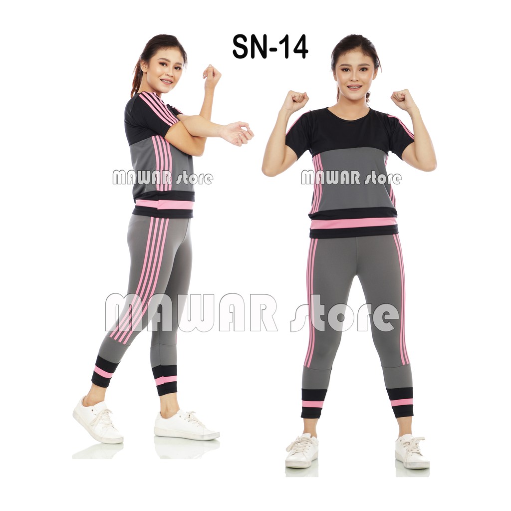 Stelan baju senam wanita