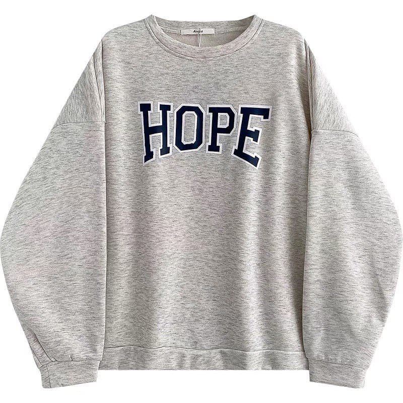 HOPE Sweater Crewneck Oversize | Fashion Terkini | Sweater Termurah Korean Style