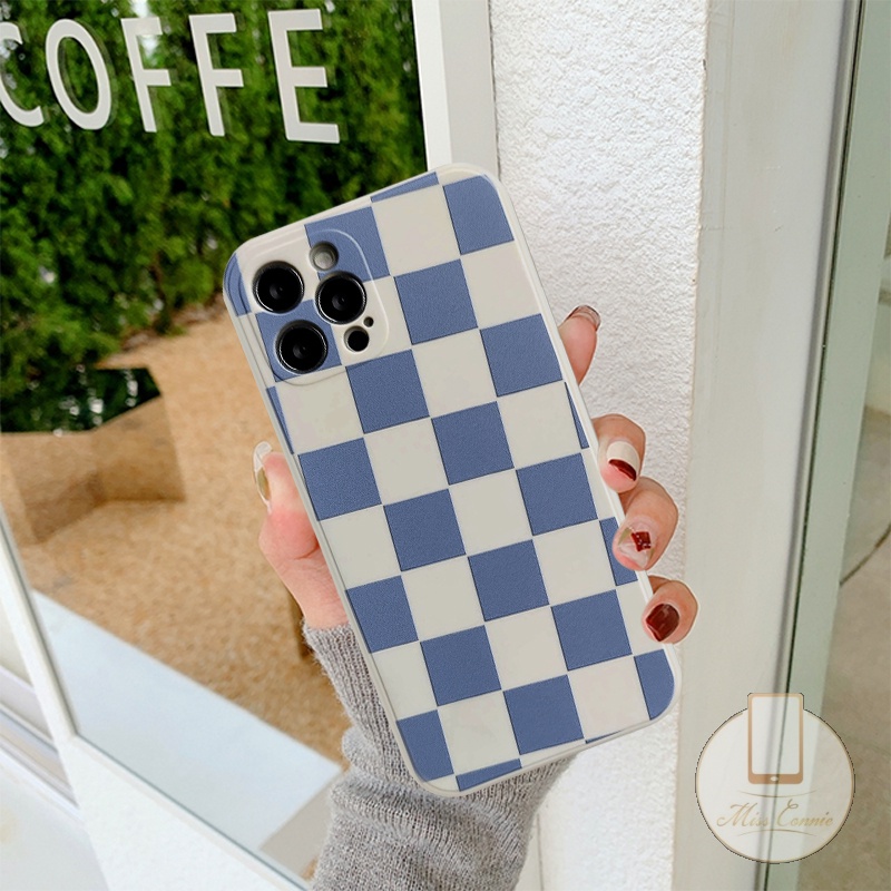 Soft Case Tpu Motif Kotak-Kotak Hitam Putih Untuk Infinix Hot 11 Play 10 11 10S Smart 5 6 Hot 10T Note 8 9 Play