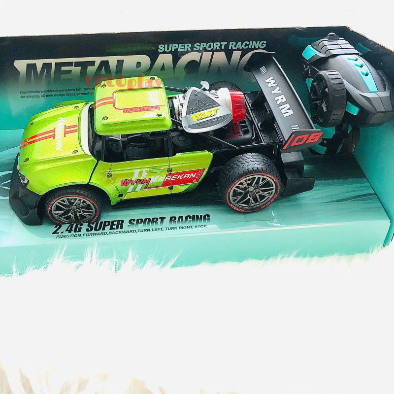 mainan mobil remote kontrol rc metal racing , mobil remot keluar asap