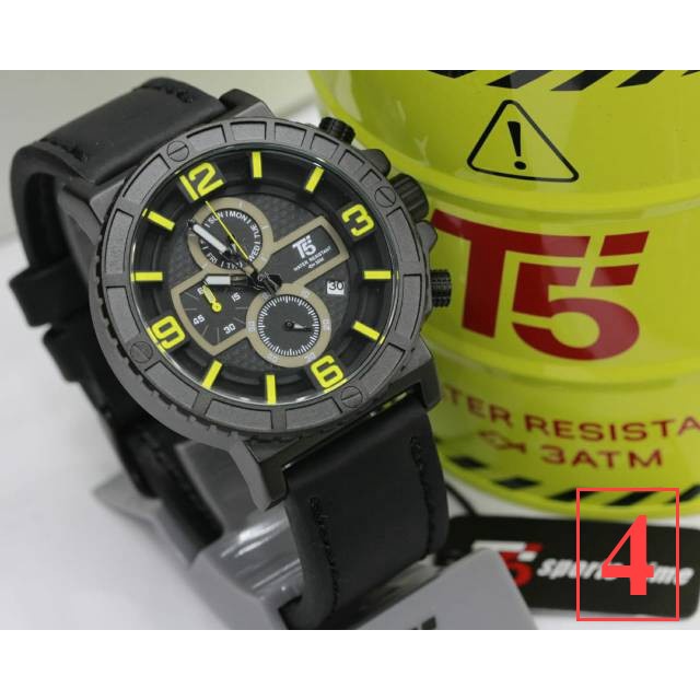 Jam Tangan Pria T5 H3452 T5 H 3452 original leather bergaransi free box