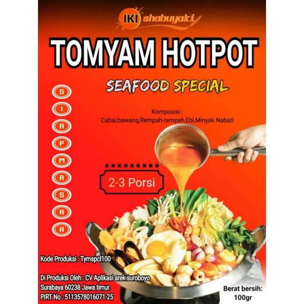 

Tomyum hotpot special 100gr