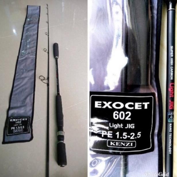 [[BISA COD]] Joran Jigging Solid Carbon Kenzi Megaforce, Exocet light jig & Kenzi Exocet light cast 