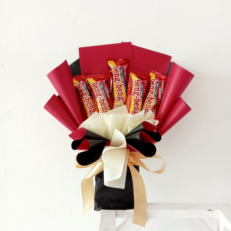 

BUKET TERMURAH SNACK BUNGA BENG BENG BOUQUET COKLAT