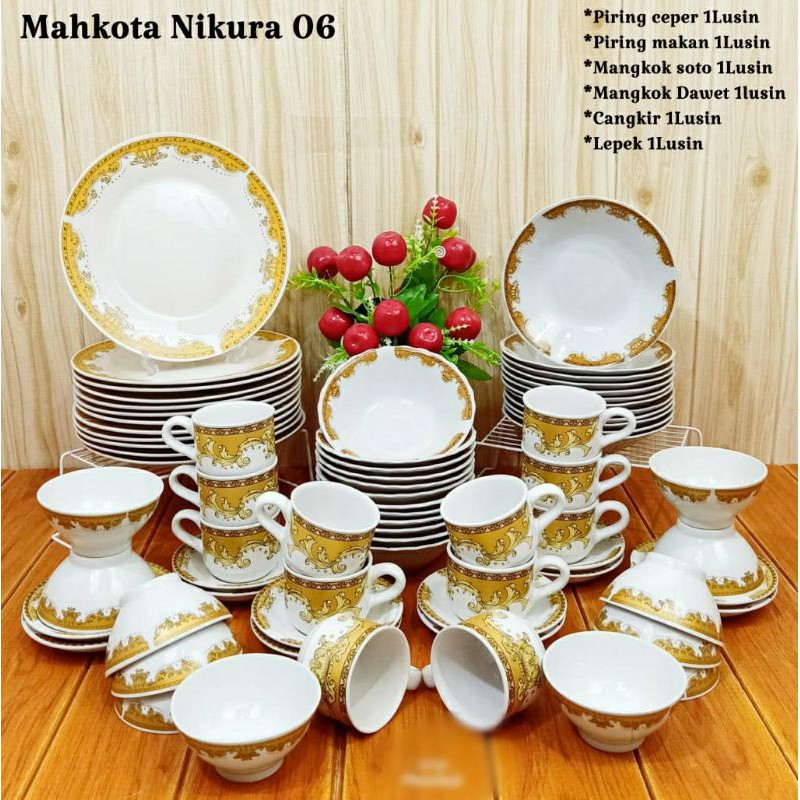 GratisOngkir Dinner Set Mahkota Nikura 06 (packing kayu)