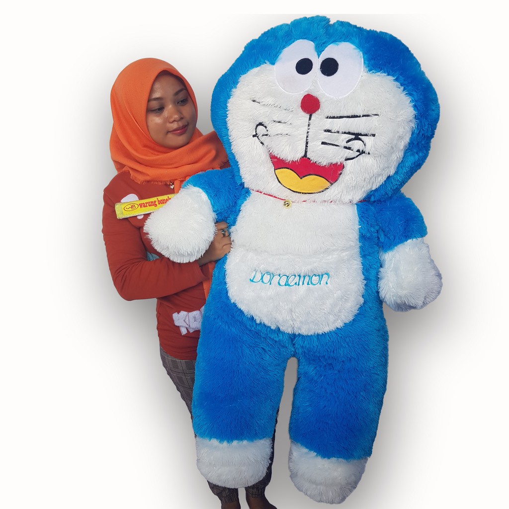  boneka doraemon jumbo berdiri  1m bulu rasfur Shopee 