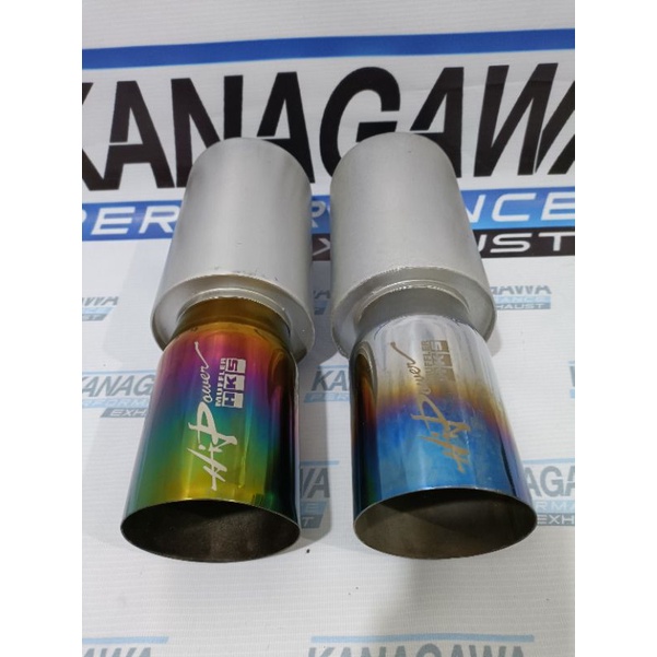 | Cuci Gudang | Knalpot Mobil HKS Racing Muffler Hi Power Bass Bulat - Exhaust tip / Ujung Mufler Ke