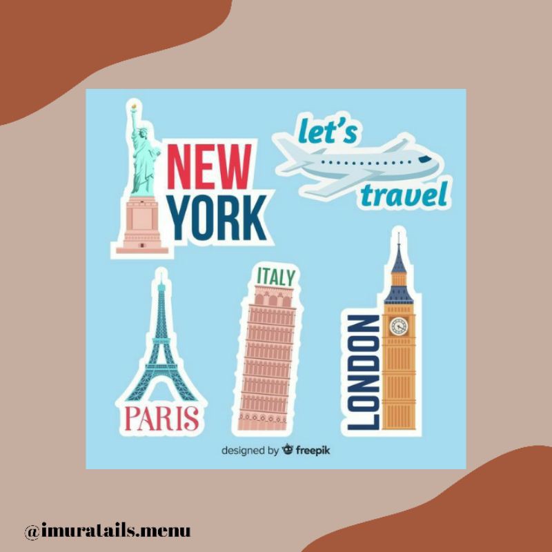 50pcs Sticker Tumblr Traveling 3