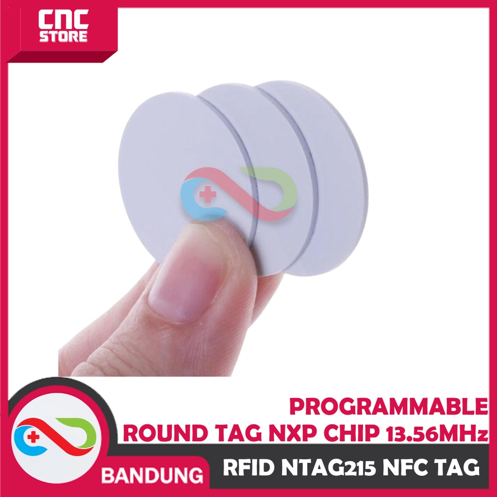 RFID NTAG215 NFC TAG PROGRAMMABLE ROUND TAG NXP CHIP 13.56MHz NTAG 215 NFC