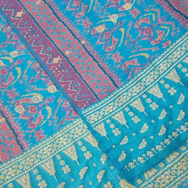Songket palembang asli limar penuh tosca