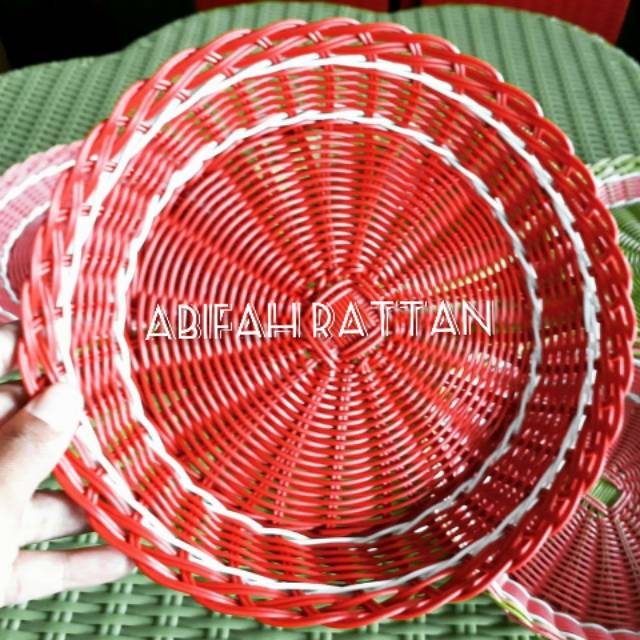 Piring Rotan Sintetis Warna Warni Harga Per Piring