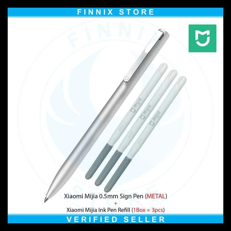 

Big Sale Xiaomi Mijia Sign Pen Pulpen + Mijia Ink Pen Refill (Metal) - Perak Terbaru