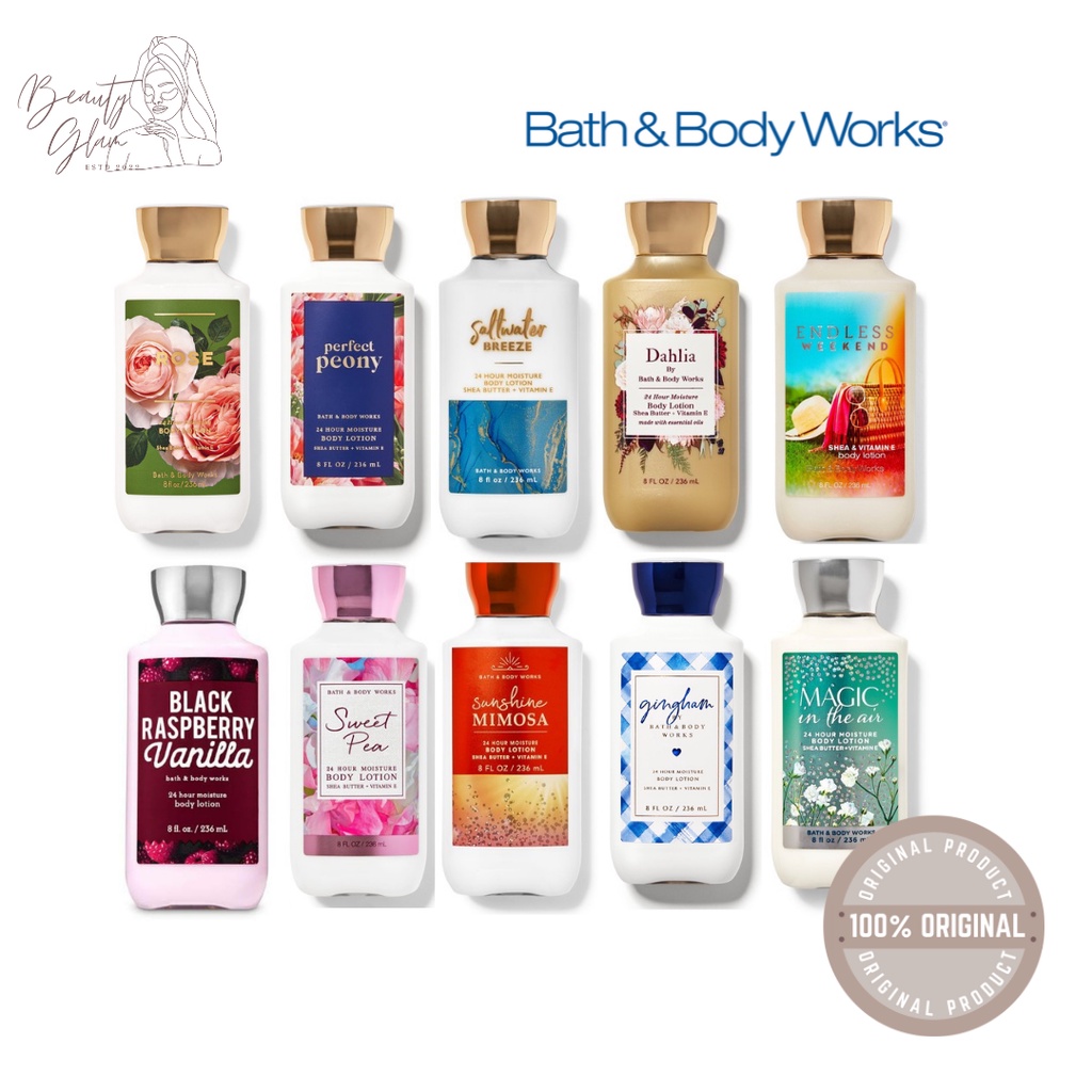BBW BATH AND BODY WORKS BODY LOTION ORIGINAL 256 ML UKURAN BESAR Be Joyful / Black Raspberry Vanilla