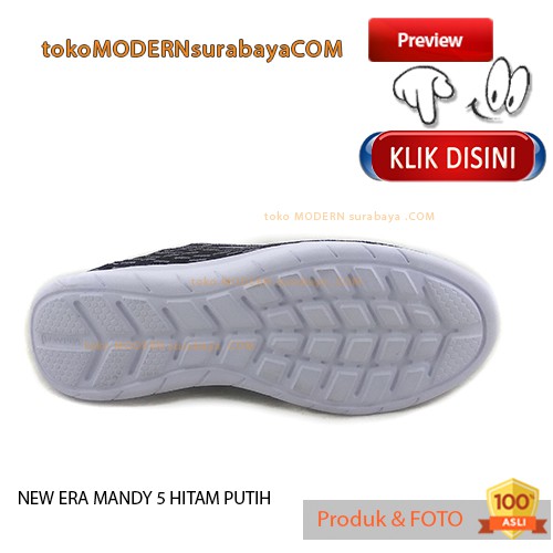 NEW ERA MANDY 5 HITAM PUTIH sepatu wanita sepatu casual sneakers