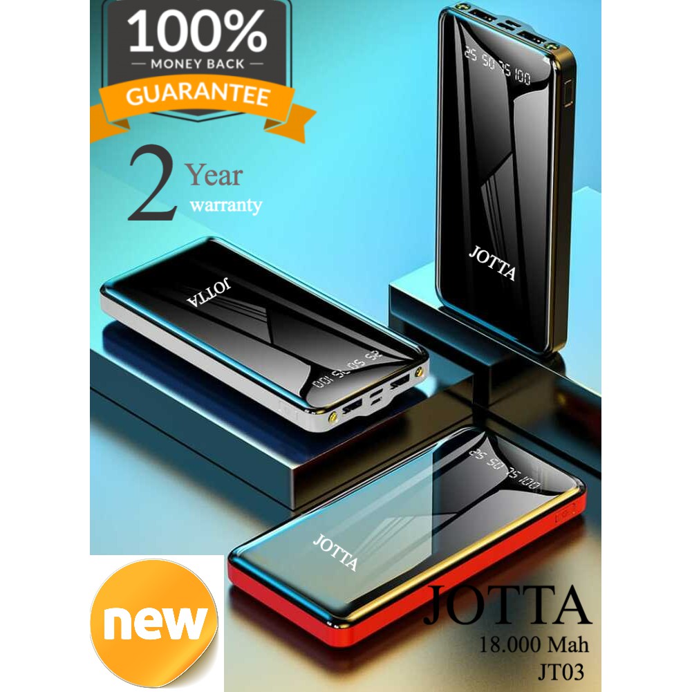 Powerbank JOTTA JT03 Model Slim kapasitas 18.000 Mah Original Garansi 2 Tahun.