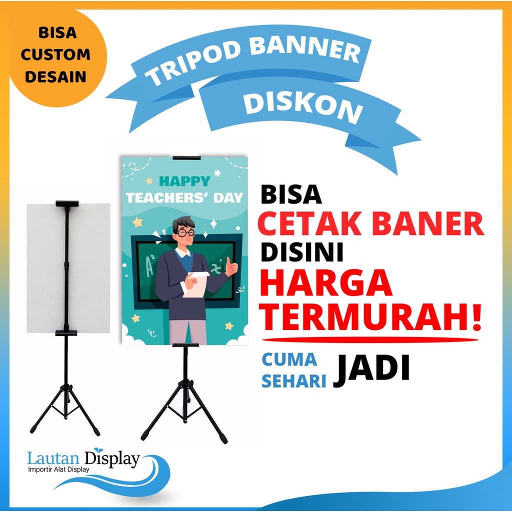 Jual Tripod Stand Banner Display Poster Murah Standing Banner Meter Indonesia Shopee Indonesia