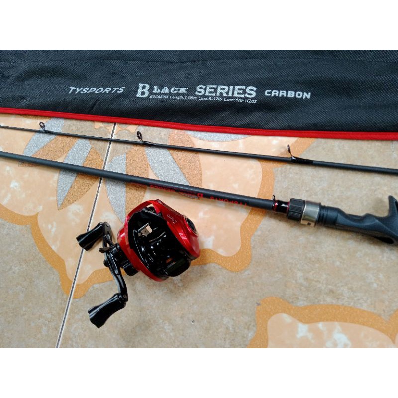 1.set joran casting tysports black series carbon hollow 198cm+reel bc Zorro emperor/Zorro draco/(han