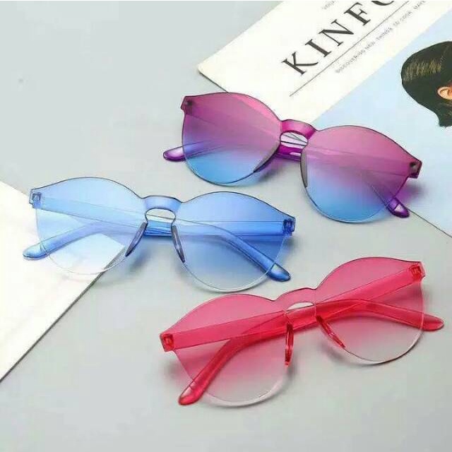 BV.ID KC092 KACAMATA HITAM WARNA WARNI CANDY SUNGLASSES UNISEX KACAMATA FASHION IMPORT MURAH