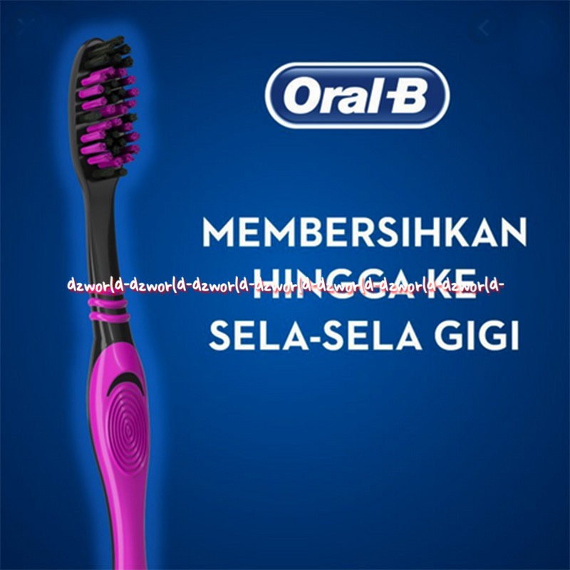 Oral-B Fresh Clean Black 3pcs Toothbrush Sikat Gigi Untuk Sela Gigi OralB Oral B Tooth Brush Black