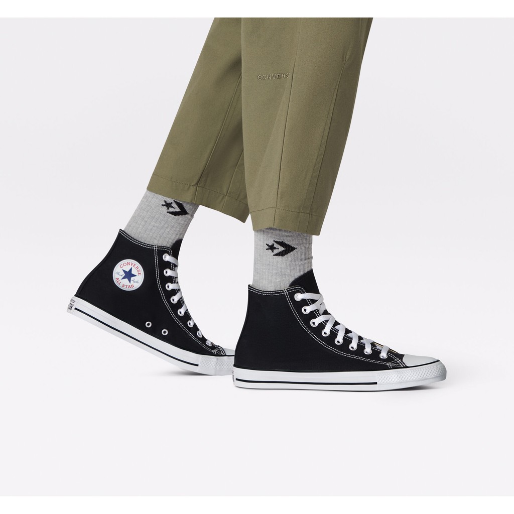 Sepatu Sneakers - CONVERSE Chuck Taylor All Star Hi - Black [M9160C] - Original