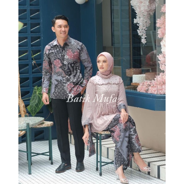 Set kebaya couple VANILA Rose pink Kebaya terbaru kebaya wisuda kekinian kebaya modern kebaya lamaran tunangan