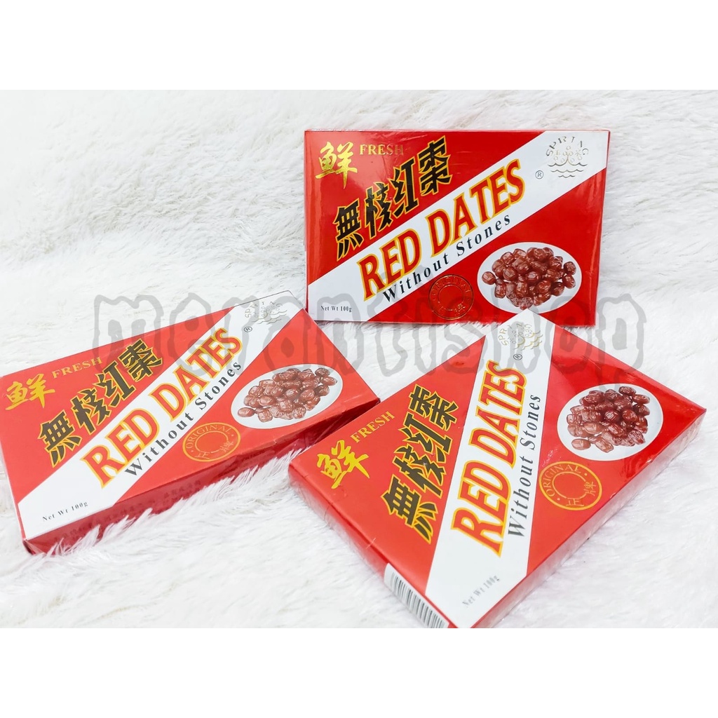 

RED DATES WITHOUT STONES / KURMA MERAH SPRING 100 GRAM / Ang Coh / Angco / Ang Co