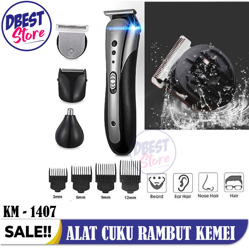 [PROMO]  Alat Cukur KEMEI KM-1418 / KM 1418 3 in 1 Clipper Pencukur Jenggot Bulu Hidung Jambang Multifungsi Setara KM 1419/KM 1407