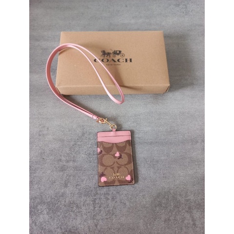 

COACH ID LANYARD WITH LOVE PRINTED ORIGINAL WITH BOX NAME TAG