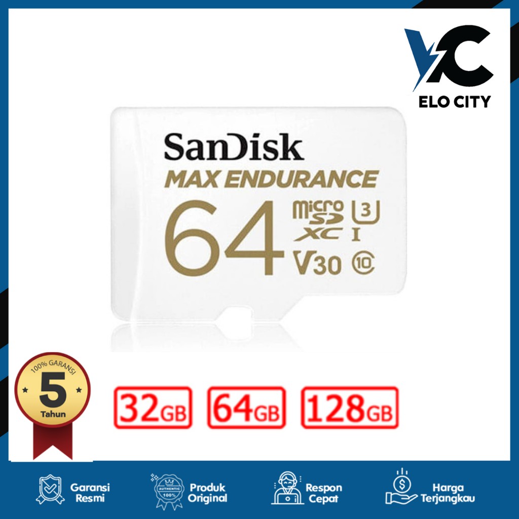 Sandisk Max Endurance MicroSDXC 64GB UHS-I V30 100MB/s - Garansi 2th