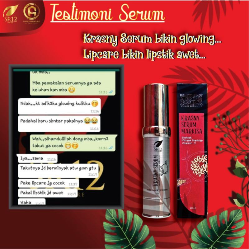 SERUM KULIT KERING / KRASNY SERUM SR12 ANTIOKSIDAN / SERUM VITAMIN C / SERUM MARKISA MEMBANTU REGENERASI SEL KULIT saudagarsr12