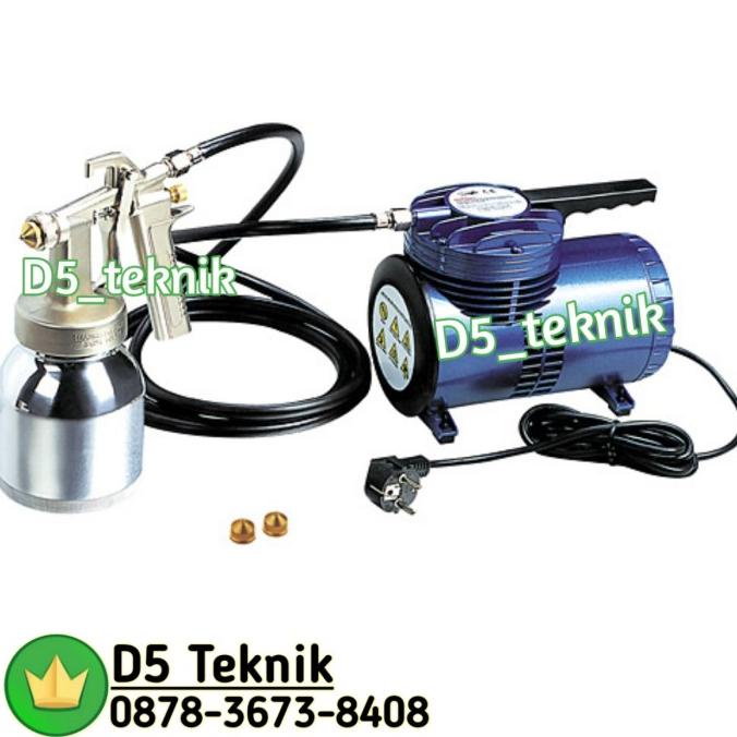Kompresor Mini Listrik Set Air Compressor & Low Pressure Spray Gun