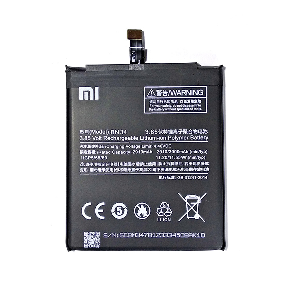 BATERAI XIAOMI REDMI 5A / BN 34 / BN34 / BN-34