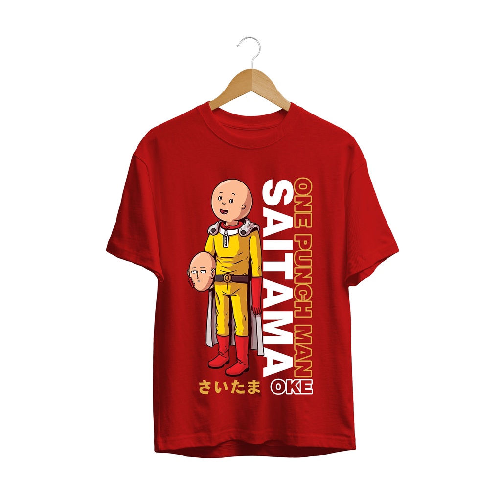 T-SHIRT KAOS DOUBLE FACE ONE PUNCH MAN SAITAMA STYLE ANIME JAPAN